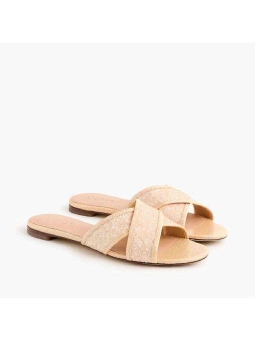 J. Crew Buff Glitter Cora Criss Cross Sandals